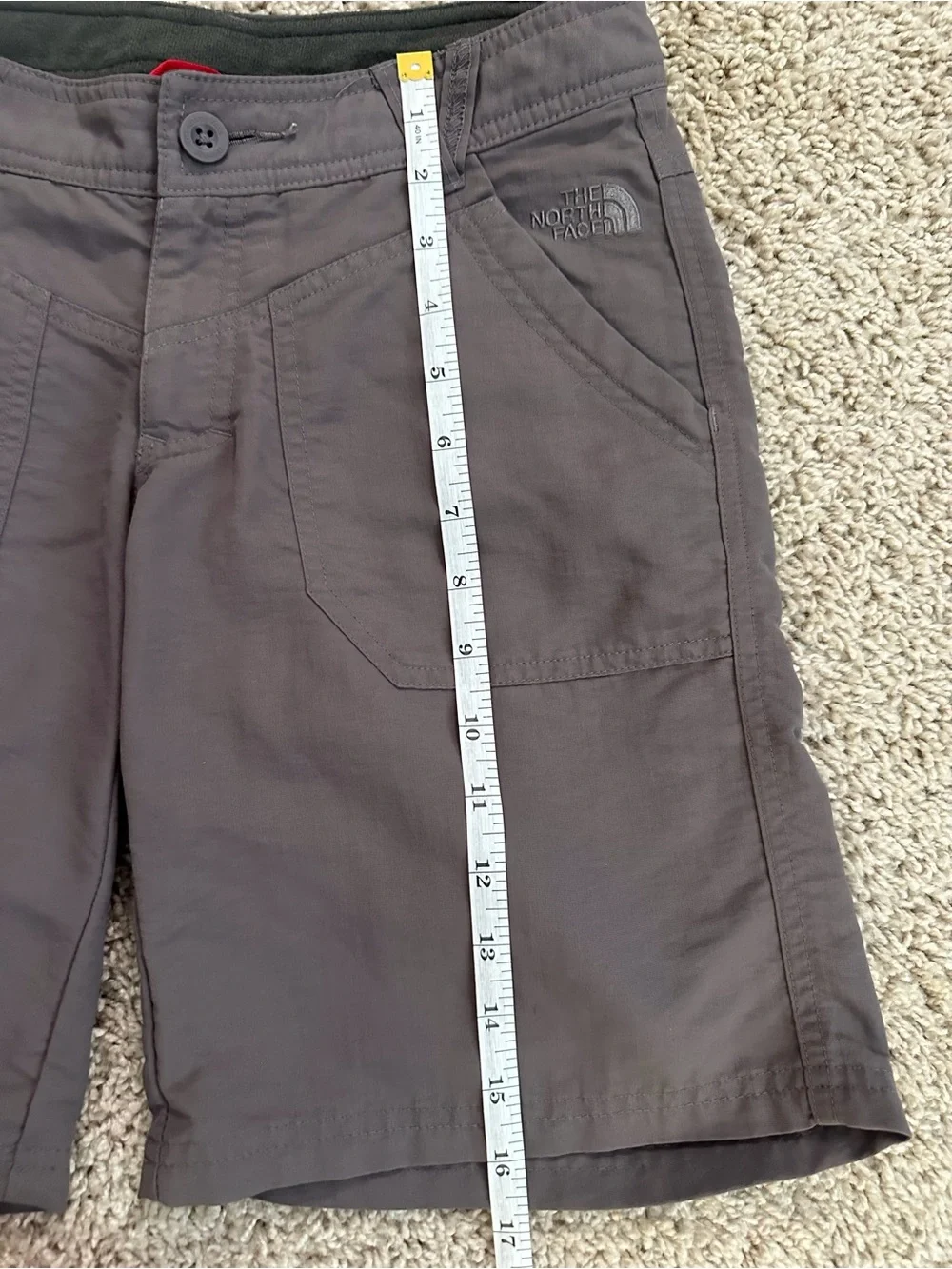 North Face Gray Hiking Trail Shorts Zip Pocket Size XS